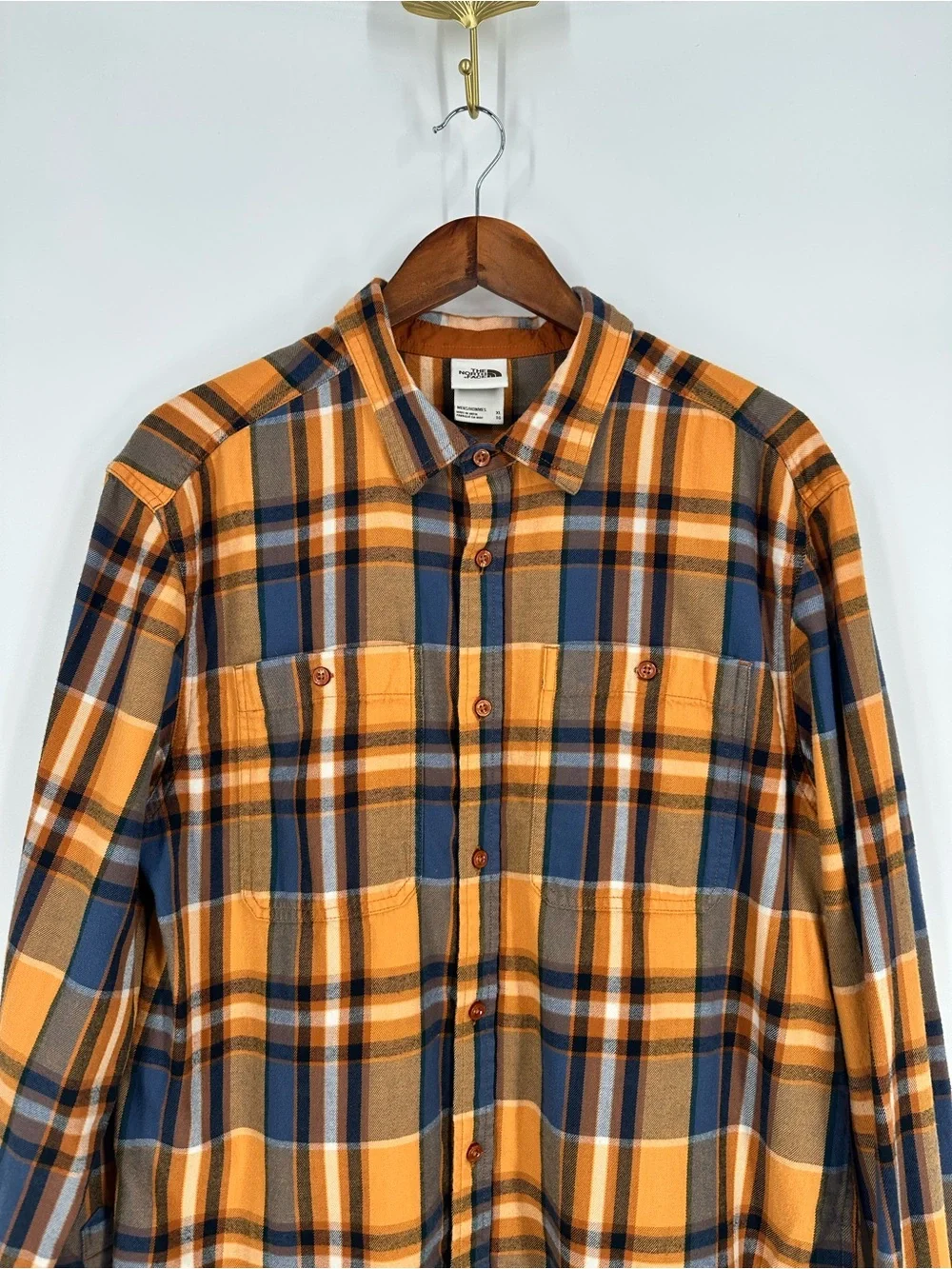 THE NORTH FACE Men Classic Plaid Arroyo Lightweight Flannel Button Down Shirt XL